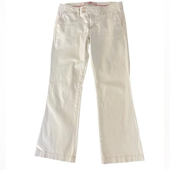 Abercrombie and Fitch Beige Flare Pants - Size Women’s 8S - Picture 1 of 8
